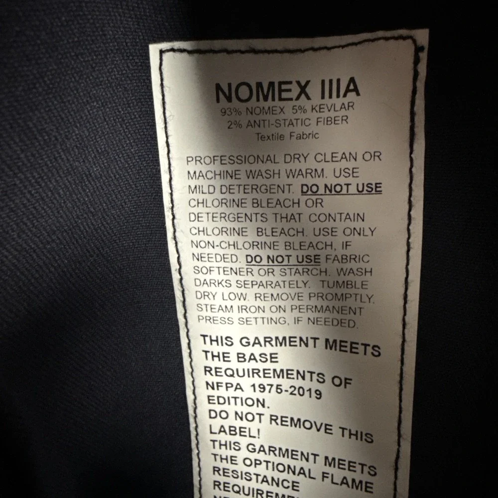 Flying Cross Station Pants Mens 34 Navy Blue Fire Resistant Nomex IIIA Unhemmed